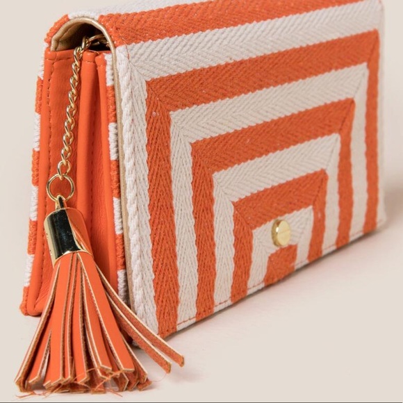 MEGA SALE! Orange Striped Crossbody - Picture 3 of 4